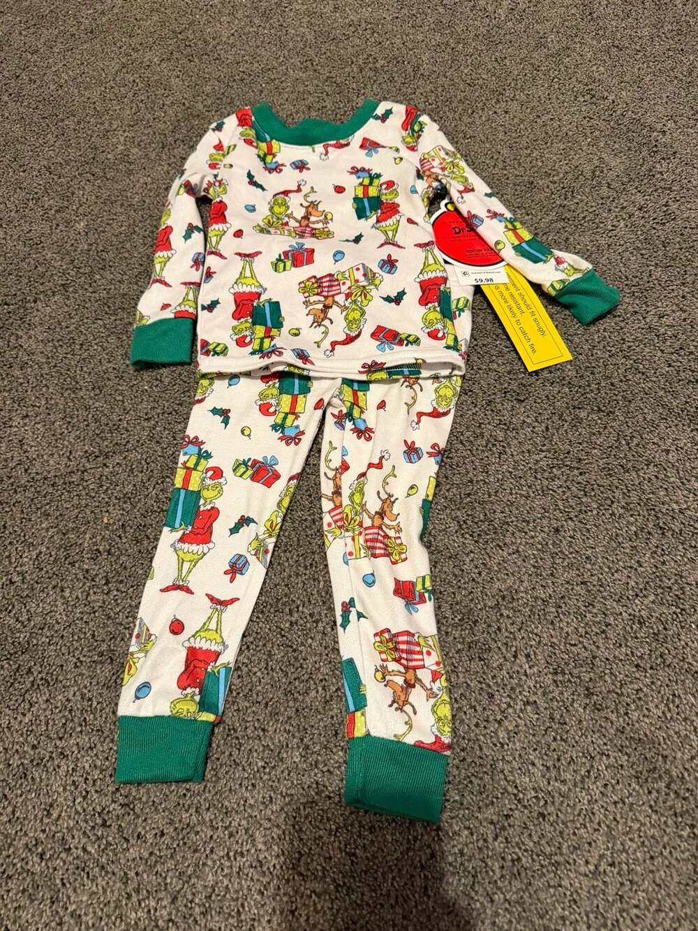 The Grinch Dr. Seuss Kids Pajama Set 12M